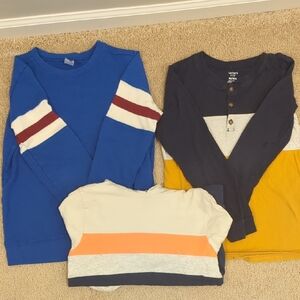 Carter's Colorful Long Sleeve Tees - Blue, Navy, Cream, and Orange